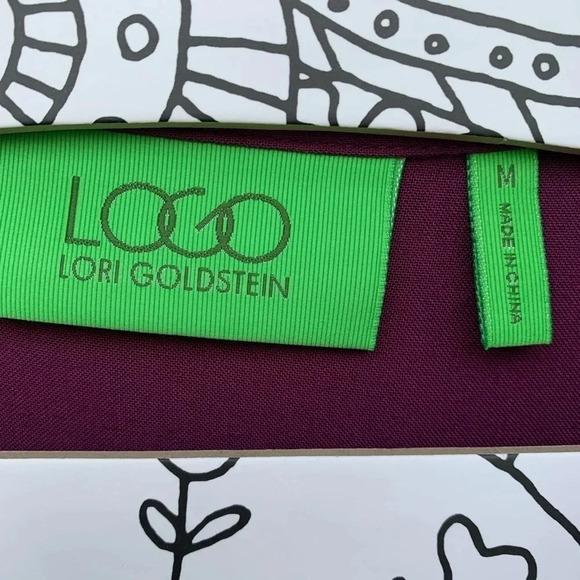 LOGO Drawstring Adjustable Waist Dress Ruffle Bottom Relaxed Fit Size M - Picture 5 of 6